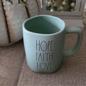 Rae Dunn Hope Faith Love Inspirational Holiday mug New Winter Christmas